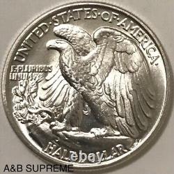 1942 Walking Liberty Half Dollar From OBW Roll Estate CH-GEM Bu Unc 90% Silver