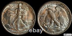 1942 Walking Liberty Half Dollar, Gem Brilliant Uncirculated, Bright White C7063