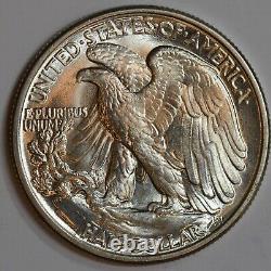 1942 Walking Liberty Half Dollar, Gem Brilliant Uncirculated, Bright White C7063