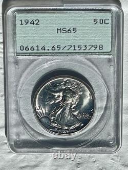 1942 Walking Liberty Half Dollar MS 65 RATTLER old PCGS holder -free shipping