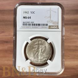 1942 Walking Liberty Half Dollar NGC MS64