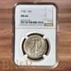 1942 Walking Liberty Half Dollar Ngc Ms64