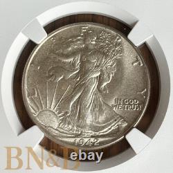 1942 Walking Liberty Half Dollar NGC MS64