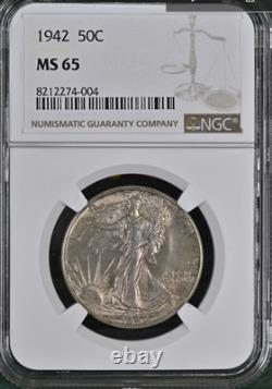 1942 Walking Liberty Half Dollar NGC MS65 Slot 3 Box29