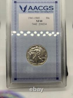 1942 Walking Liberty Half Dollar -No Mint Mark-Great Condition-90% Silver