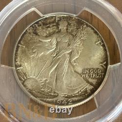 1942 Walking Liberty Half Dollar PCGS MS64 Beautiful Toning