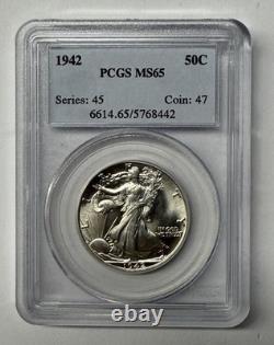1942 Walking Liberty Half Dollar PCGS MS65