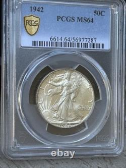 1942 Walking Liberty Half Dollar Set P/D/S PCGS MS64 Silver 3-Coin Lot