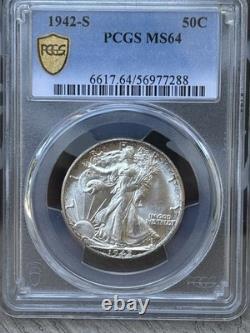 1942 Walking Liberty Half Dollar Set P/D/S PCGS MS64 Silver 3-Coin Lot 1942 Walking Liberty Half Dollar Set P/D/S PCGS MS64 Silver 3-Coin Lot