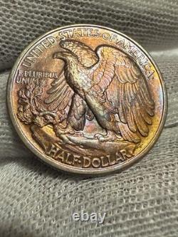 1942 Walking Liberty Silver Half Dollar Gem BU- UNC PQ Original Beauty? Toned