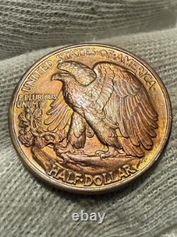1942 Walking Liberty Silver Half Dollar Gem BU- UNC PQ Original Beauty? Toned