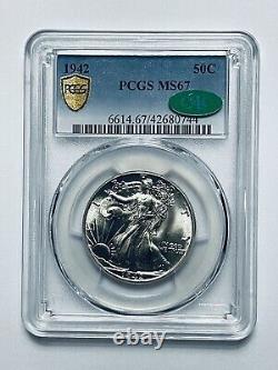 1942 Walking Liberty Silver Half Dollar PCGS MS67 CAC