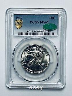 1942 Walking Liberty Silver Half Dollar PCGS MS67 CAC