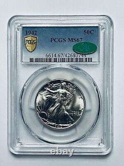 1942 Walking Liberty Silver Half Dollar PCGS MS67 CAC