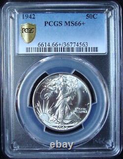 1942 Walking Liberty Silver Half Dollar PCGS MS 66+ Gold Shield