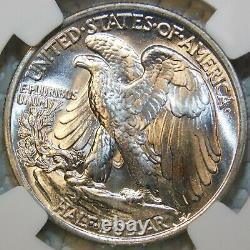 1943 50C Silver Walking Liberty Half Certified NGC MS66+ Lustrous Sharp