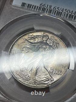 1943 50C Walking Liberty Half Dollar PCGS MS 65 90% Silver US Coin