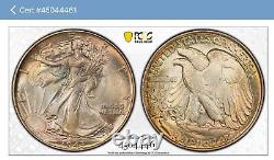 1943 50C Walking Liberty Half Dollar PCGS MS 65 90% Silver US Coin