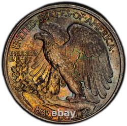 1943 50C Walking Liberty PCGS MS65+ withTrueview Monster Toner