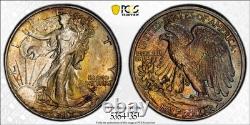 1943 50C Walking Liberty PCGS MS65+ withTrueview Monster Toner