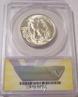 1943-P 50C Walking Liberty Half Dollar Gem BU ANACS MS65 Low Pop Highest Grades