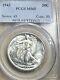 1943-p Pcgs Ms65  Walking Liberty Silver Half Dollar Gem Bu Blast White