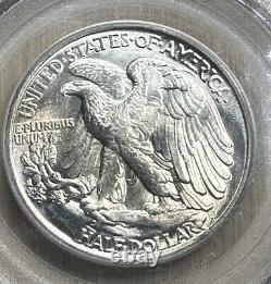 1943-P PCGS MS65  Walking Liberty Silver Half Dollar GEM BU Blast White