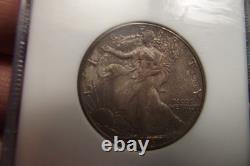 1943-P Silver Walking Liberty Half $ NGC MS65 Older Gen Holder PQ