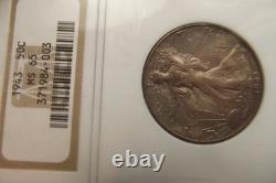 1943-P Silver Walking Liberty Half $ NGC MS65 Older Gen Holder PQ