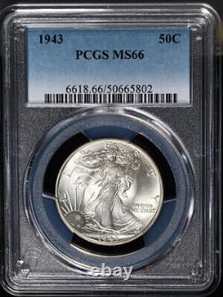 1943-P Walking Liberty Half PCGS MS66 Superb Eye Appeal Strong Strike