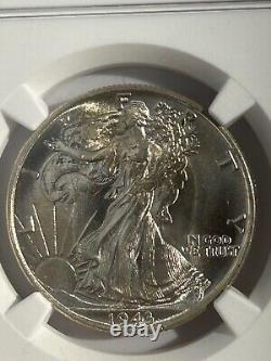 1943 P Walking Liberty Silver Half Dollar NGC MS65 Stunning Blazer