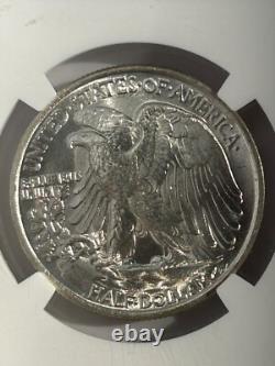 1943 P Walking Liberty Silver Half Dollar NGC MS65 Stunning Blazer