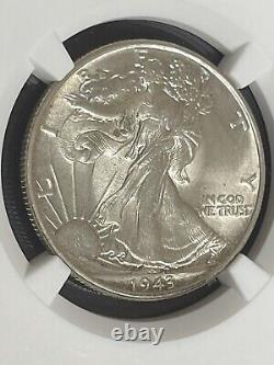 1943 SILVER Walking Liberty Half Dollar NGC Graded MS 64