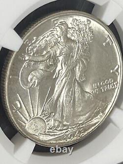 1943 SILVER Walking Liberty Half Dollar NGC Graded MS 64