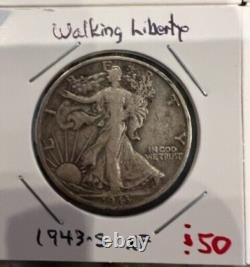 1943-S 50C Walking Liberty Half Dollar Item #11C 90% Silver