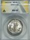 1943-s Walking Liberty Half Dollar Anacs Ms63 Great Luster Wwii Era Silver