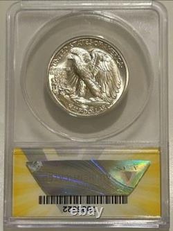 1943-S Walking Liberty Half Dollar ANACS MS63 Great Luster WWII Era Silver