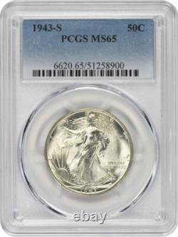 1943-S Walking Liberty Half Dollar MS65 PCGS