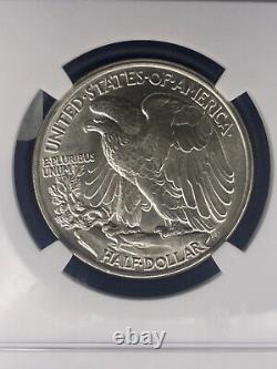 1943 S Walking Liberty Half Dollar NGC MS66 Very Nice Mostly White