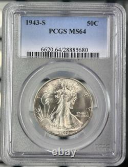 1943 S Walking Liberty Half Dollar PCGS MS64 GC273