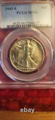 1943-S Walking Liberty half dollar PCGS MS 66 SEE STORE PCGS GRADED COINS