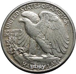 1943 WALKING LIBERTY Half Dollar Bald Eagle United States Silver Coin i44683