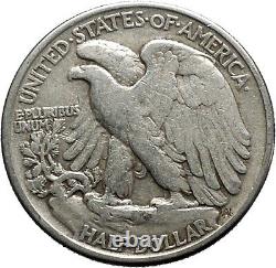 1943 WALKING LIBERTY Half Dollar Bald Eagle United States Silver Coin i44691