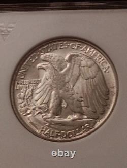 1943- Walking Liberty Half ANACs Soapbox Vintage Old Holder MS64 Well Struck