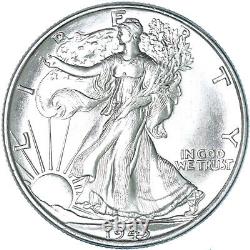 1943 Walking Liberty Half Dollar 90% Silver Choice BU US Coin See Pics R764