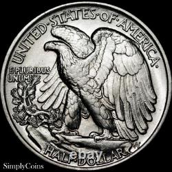 1943 Walking Liberty Half Dollar BU Uncirculated DDO #4 Doubled Die Obverse