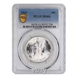 1943 Walking Liberty Half Dollar PCGS MS64