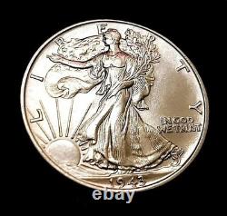 1943 Walking Liberty Half Dollar, Philadelphia Mint Luster Gem BU++