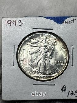 1943 Walking Liberty Half Dollar Uncirculated Plus Condition