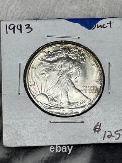 1943 Walking Liberty Half Dollar Uncirculated Plus Condition 1943 Walking Liberty Half Dollar Uncirculated Plus Condition